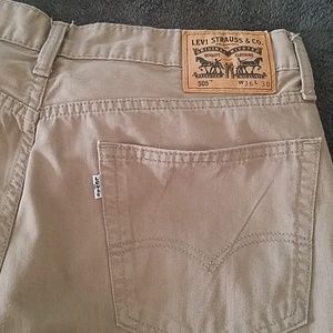 Levis 505 tan jeans W36 L30